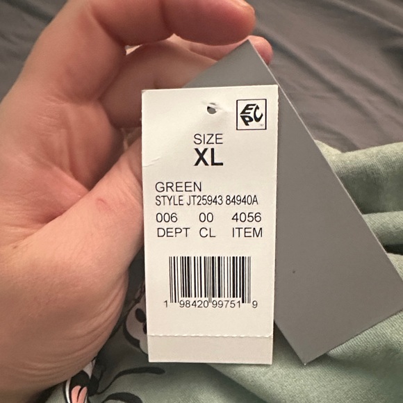 Green Graphic T-Shirt with Mickey Mouse and Friends Characters - Picture 4 of 4